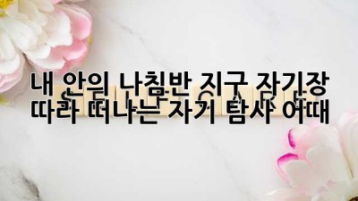 내 안의 나침반🧭, 지구 자기장 따라 떠나는 자기 탐사 어때? ✨